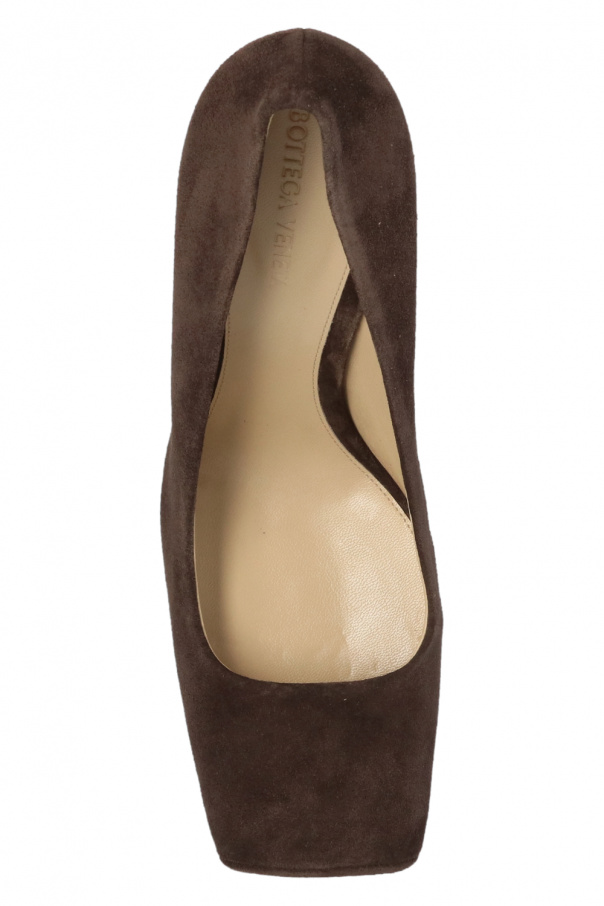 即発 BOTTEGA VENETA TOWER スエード スクエアトゥ パンプス Tower' suede pumps Bottega Veneta - SchaferandweinerShops